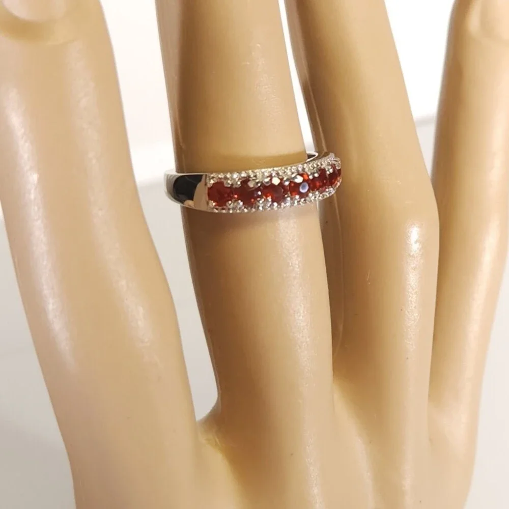 Fire Opal Band Ring Size 6